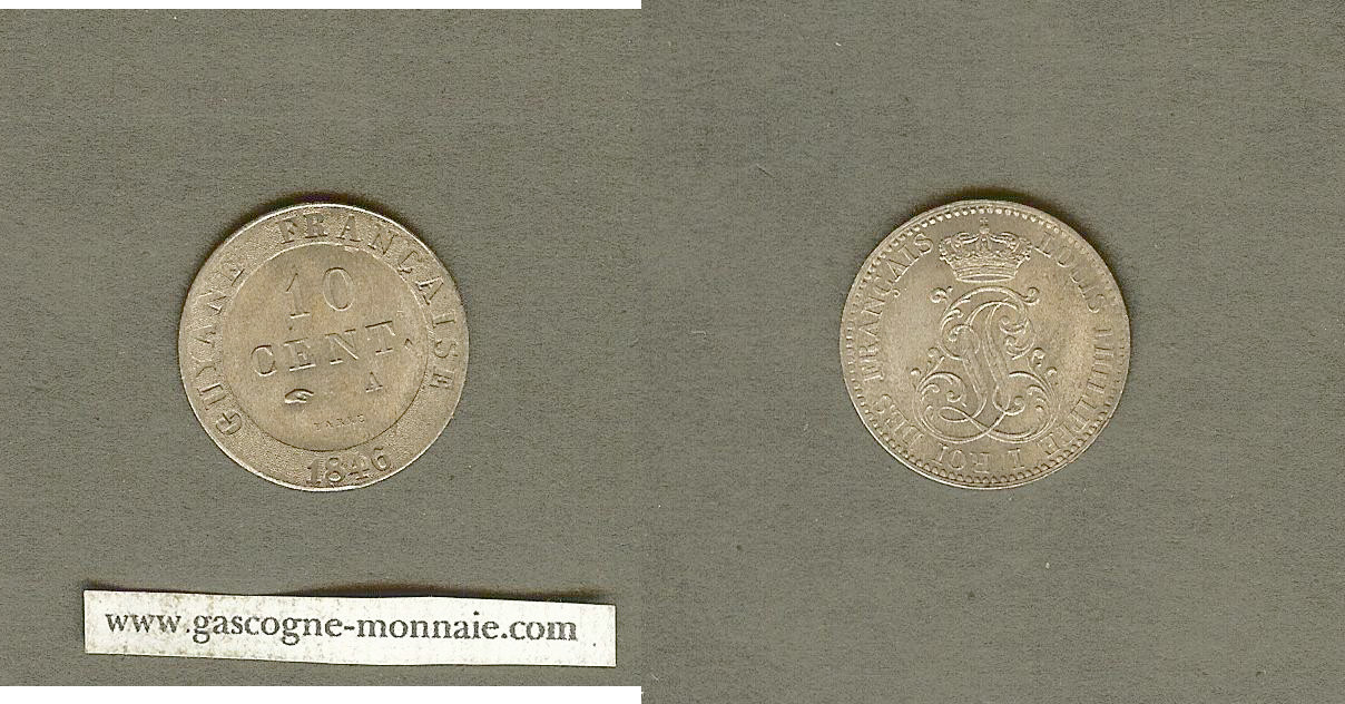 French Guiana 10 centimes 1846A BU